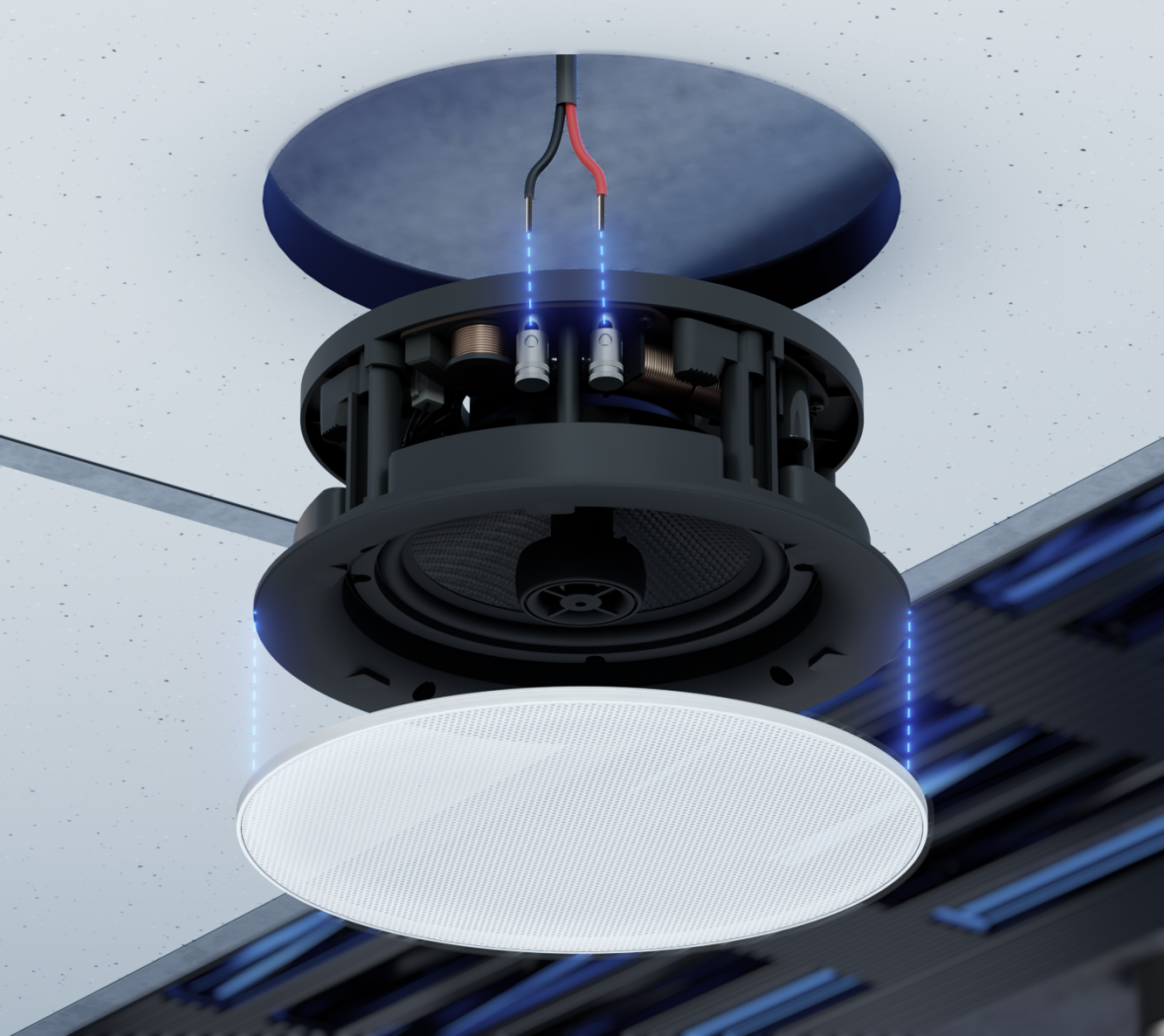 UACC-Cable-Speaker-150M in-use