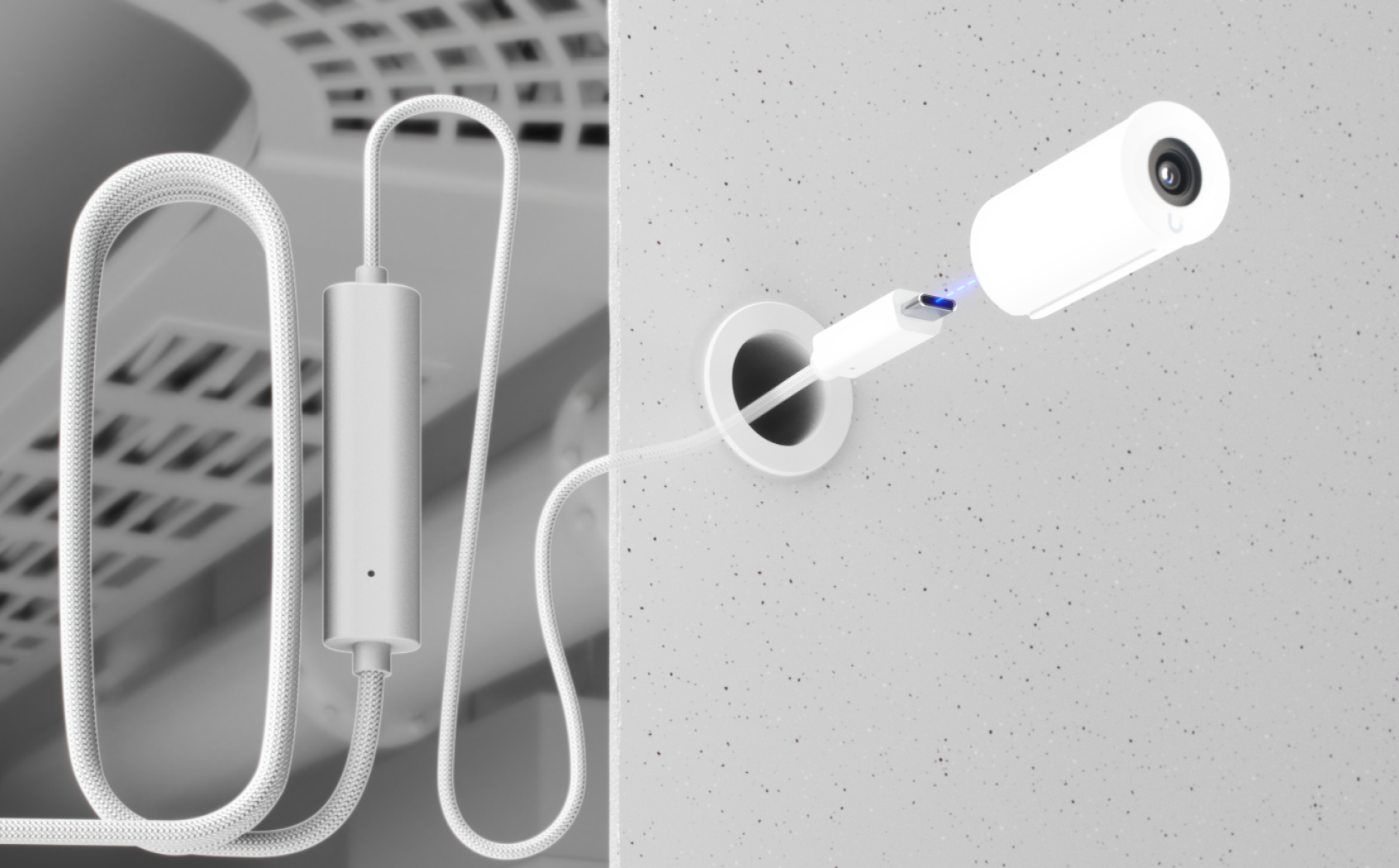 UACC-AI-Theta-Video-Cable-Ext-5M in-use