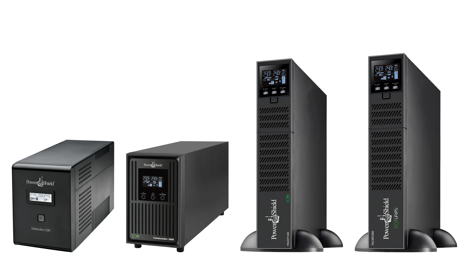 PowerShield line-interactive and online UPS models side by side