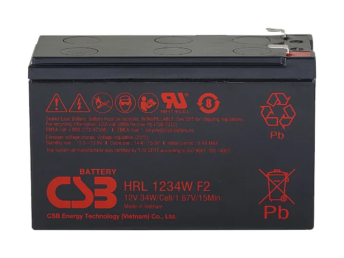 PowerShield PSB12-9-10YR 12V 9Ah 10-year design life lead-acid UPS battery