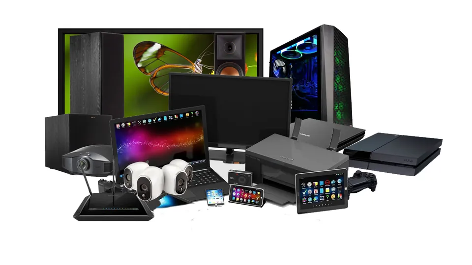 Home office and entertainment equipment a PowerShield UPS protects: computers, TV, gaming console, cameras and sound system