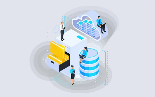 Illustration of edge storage servers and users exchanging data