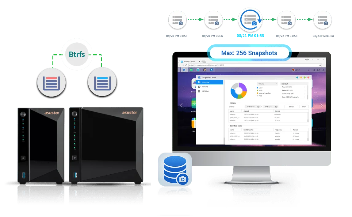NAS snapshot center restoring files after ransomware