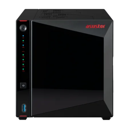 ASUSTOR AS5404T four-bay NAS with M.2 slots and HDMI