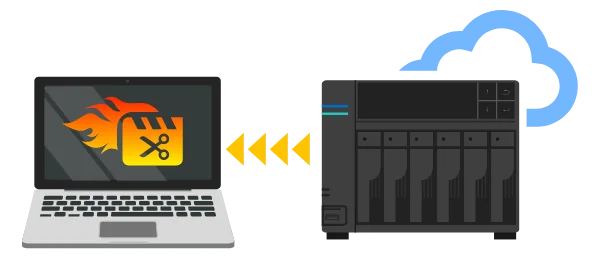 ASUSTOR NAS restoring files to a laptop with a cloud backup