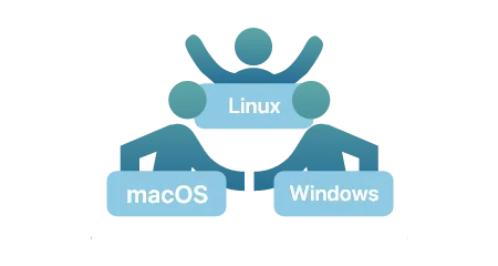 Users on Linux, macOS and Windows sharing data