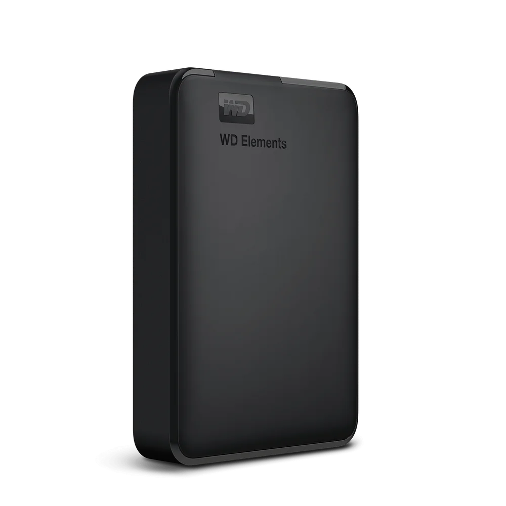 WD Elements Portable USB 3.0 external hard drive standing upright