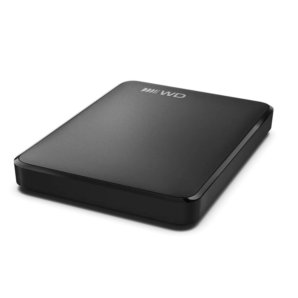 WD Elements Portable USB-C 1TB and 2TB slim body lying flat