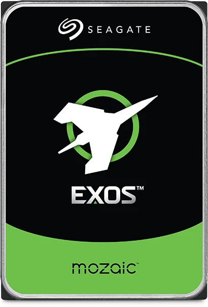 Seagate Exos M 30TB enterprise hard drive, front view