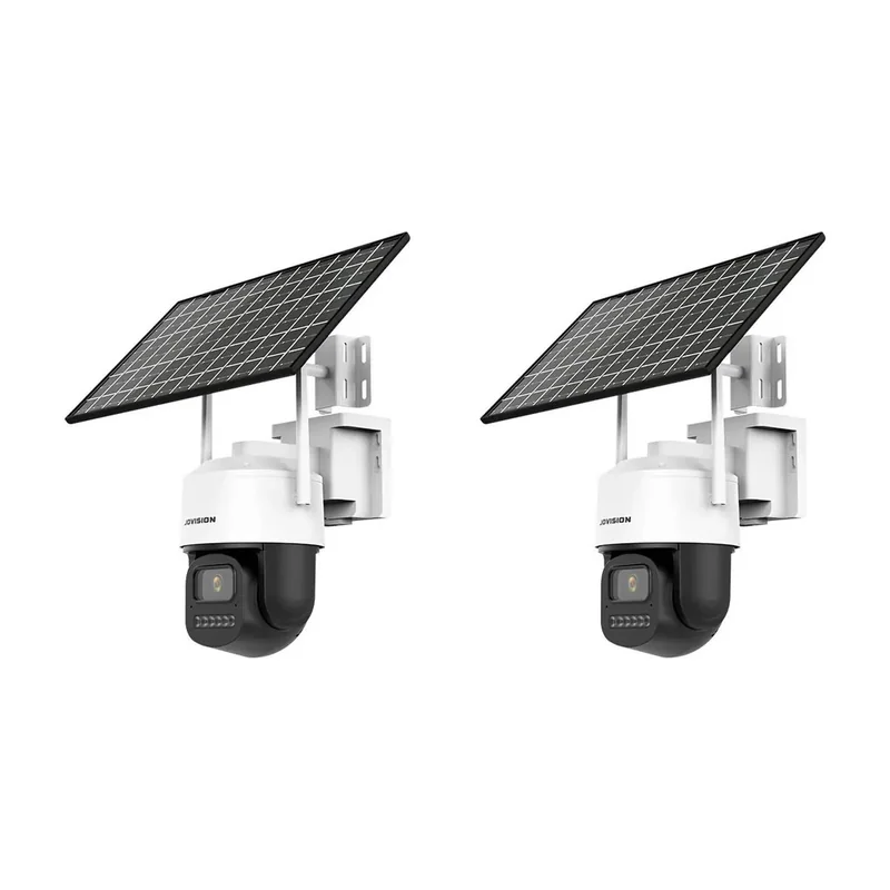 Jovision Solar 4G Camera 2-Pack: 2 × 4G solar pan-tilt camera, None: each records to microSD