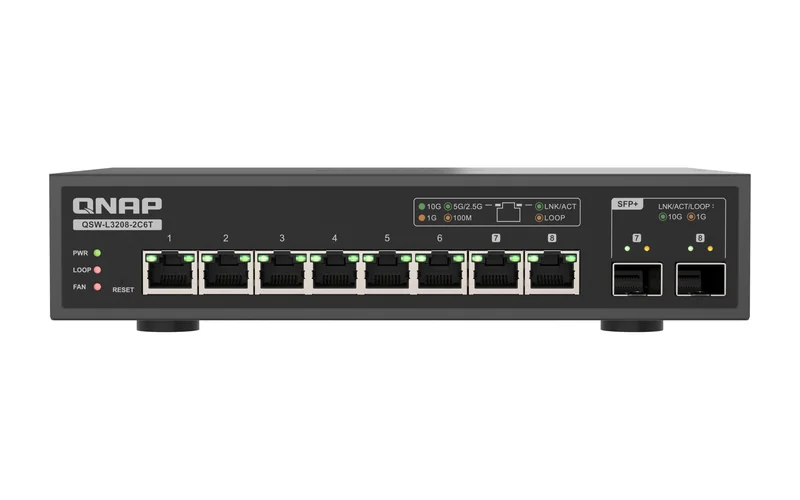 QNAP QSW-L3208-2C6T 8-port 10GbE Lite Managed switch