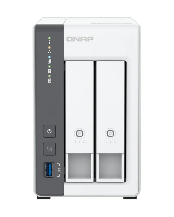 QNAP TS-216G 2-bay 2.5GbE NAS, front view
