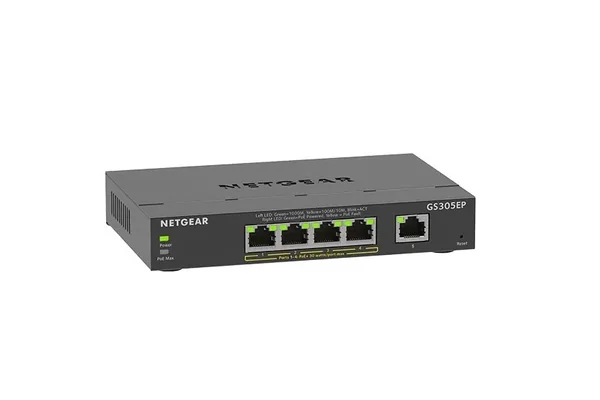 Netgear GS305EP 5-port Gigabit switch with 4 PoE+ ports