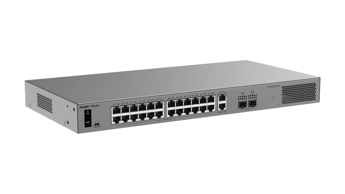 Ruijie Reyee RG-ES228GS-P-V2 24-port PoE+ smart cloud-managed CCTV switch with 2 SFP ports