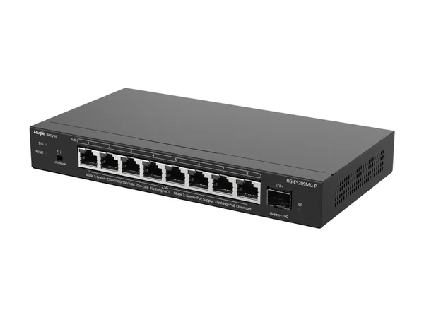 Ruijie RG-ES209MG-P 8-port 2.5G PoE+ switch with 10G SFP+ uplink