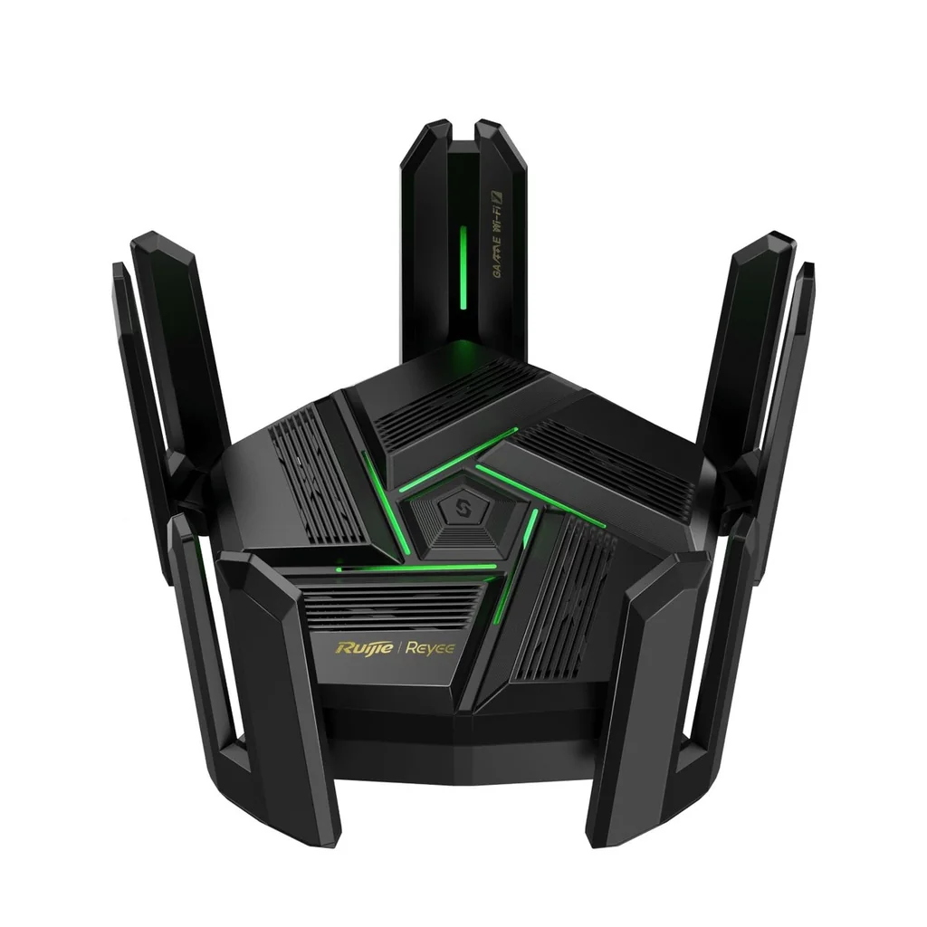 Ruijie RG-EW7200BE PRO black Wi-Fi 7 router with nine antennas