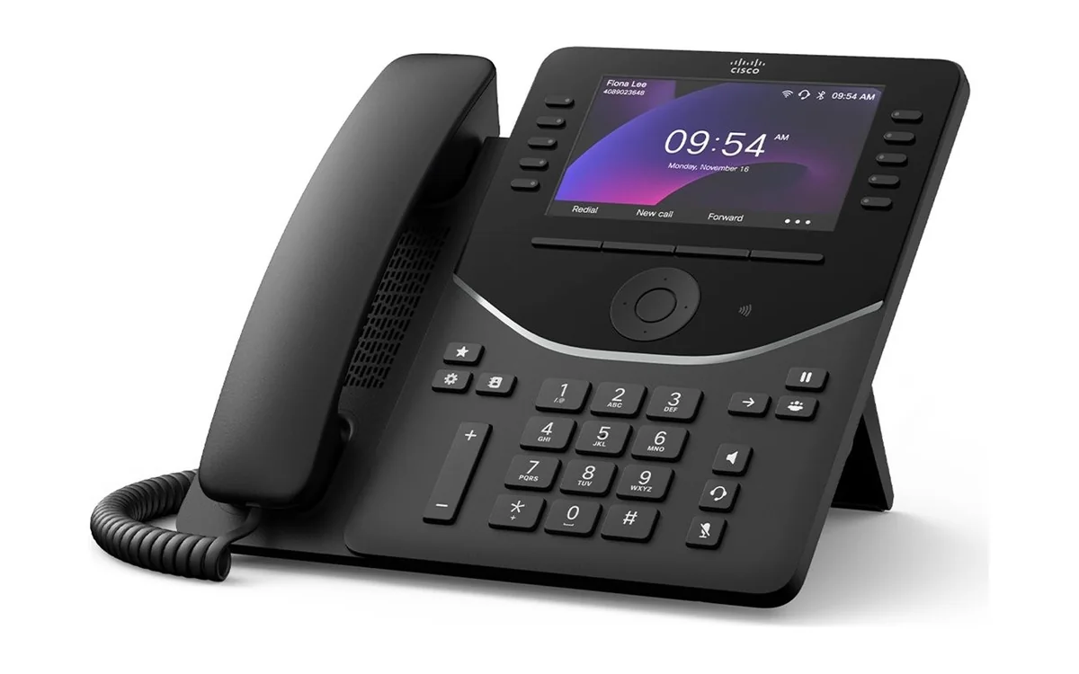 Cisco Desk Phone 9861 DP-9861-K9 in Carbon Black with 5-inch colour display