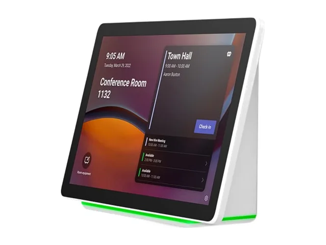 Cisco Room Navigator wall-mount room booking panel with LED