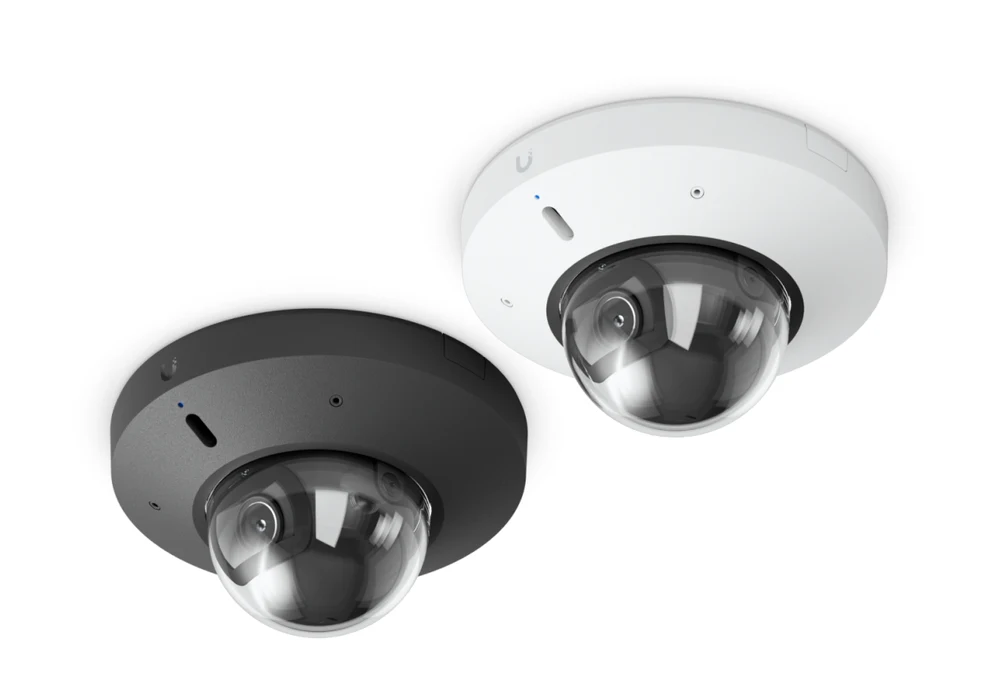 Ubiquiti UniFi G6 Mini Dome 4K compact camera in black and white