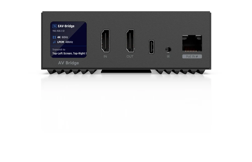 Ubiquiti UniFi Enterprise A/V Bridge (EAV-Bridge) with touchscreen, HDMI in and out, USB-C and PoE port