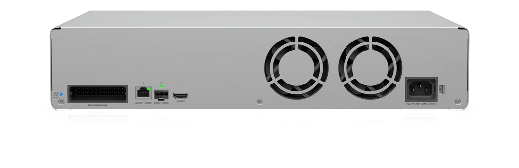 UNVR G2 Pro rear panel with 10G SFP+, 2.5GbE, HDMI viewport output and RPS input