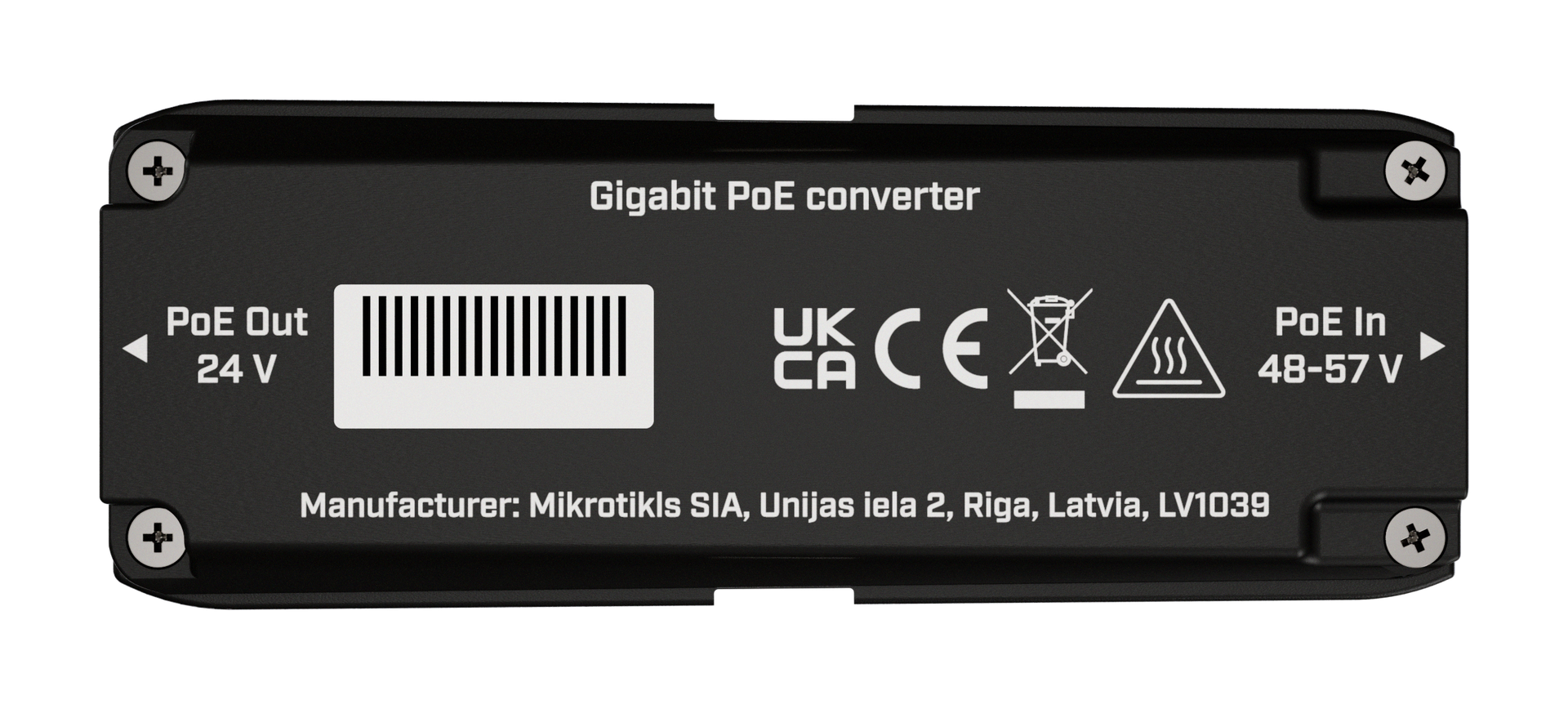 MikroTik GPOE-CON-mini Compact 48-57V 802.3af/at to 24V Passive PoE Converter - view 3
