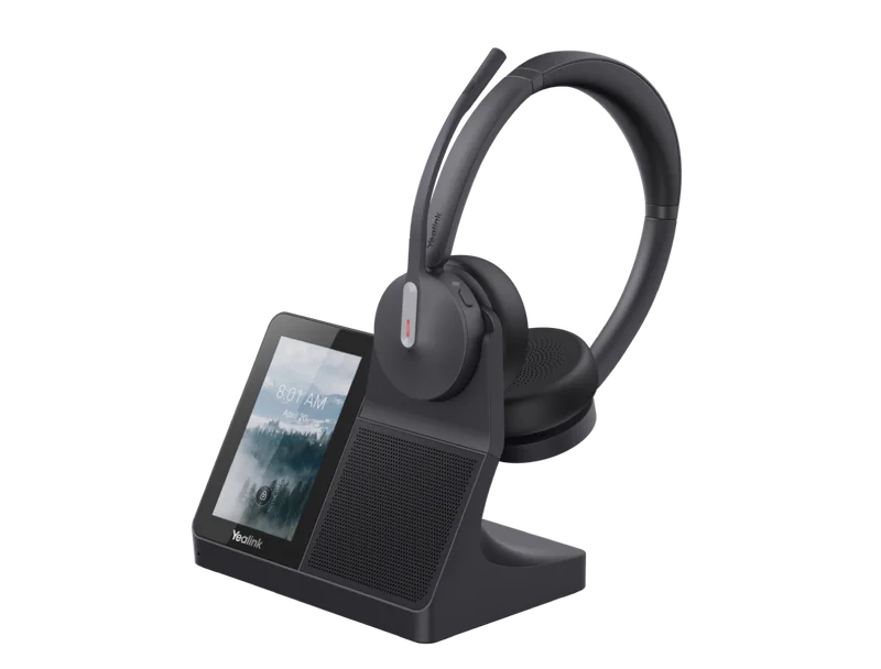 Yealink WH64 Workstation with dual headset and 4-inch touch-screen base