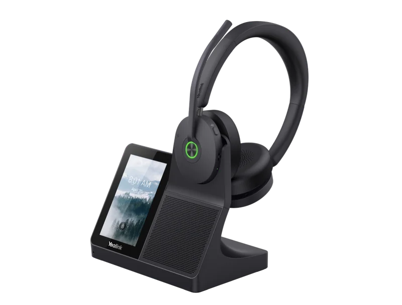 Yealink WH68 Workstation with ANC headset and 4-inch touch-screen base