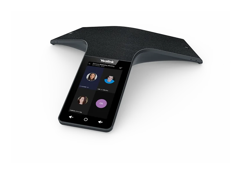 Yealink CP965 Microsoft Teams Edition conference phone showing the Teams interface