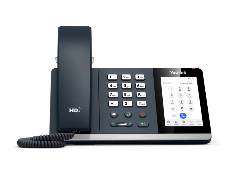 Yealink MP54 E2 Zoom edition phone with 4-inch touch screen showing the Zoom dial pad