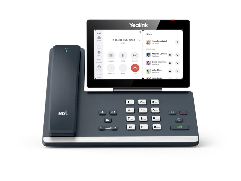 Yealink MP58-WH E2 Zoom edition phone with 7-inch touch screen and BTH58 handset