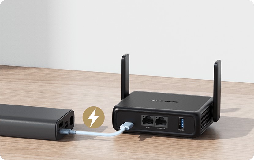 Mercusys MR84X-Travel AX3000 Wi-Fi 6 Travel Router - view 2