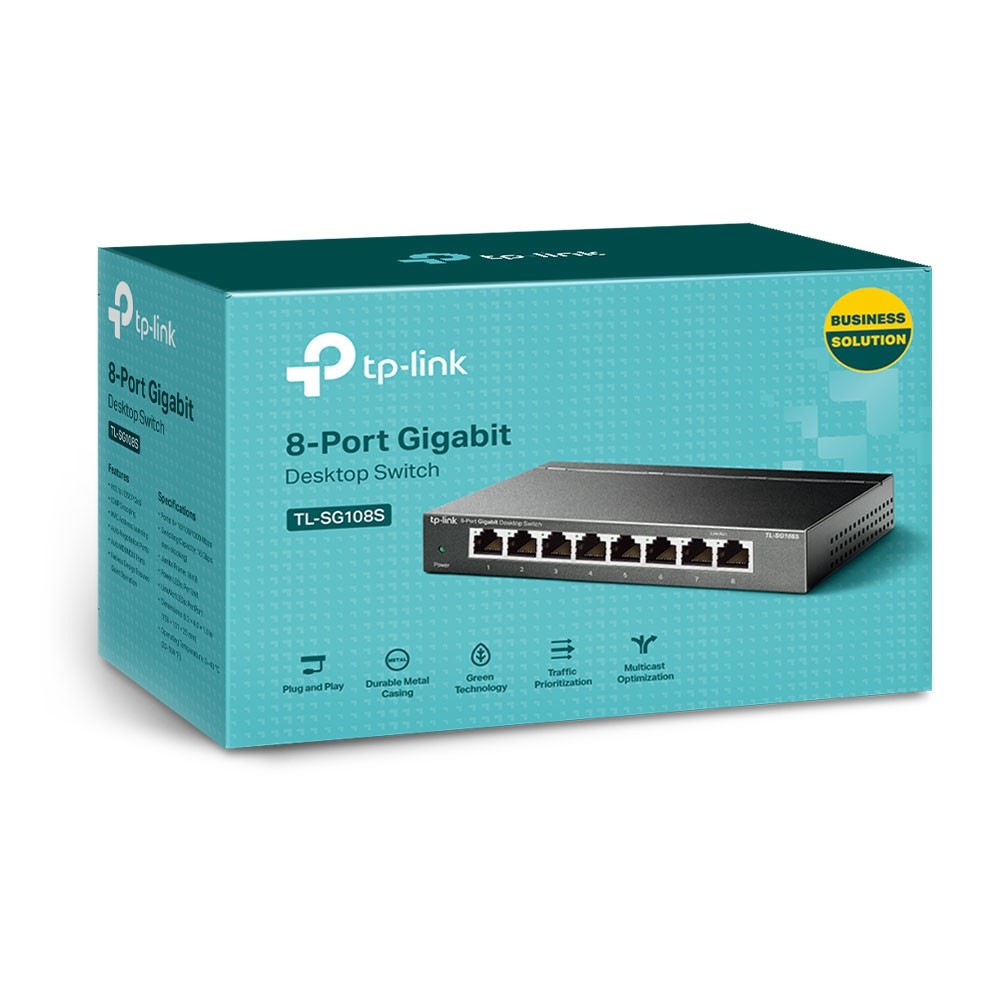 TP-Link TL-SG108S 8-Port 10/100/1000Mbps Desktop Switch - view 2