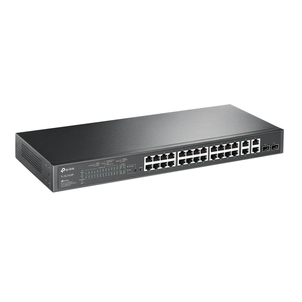 TP-Link TL-SL2428P JetStream 24-Port 10/100Mbps + 4-Port Gig - view 1