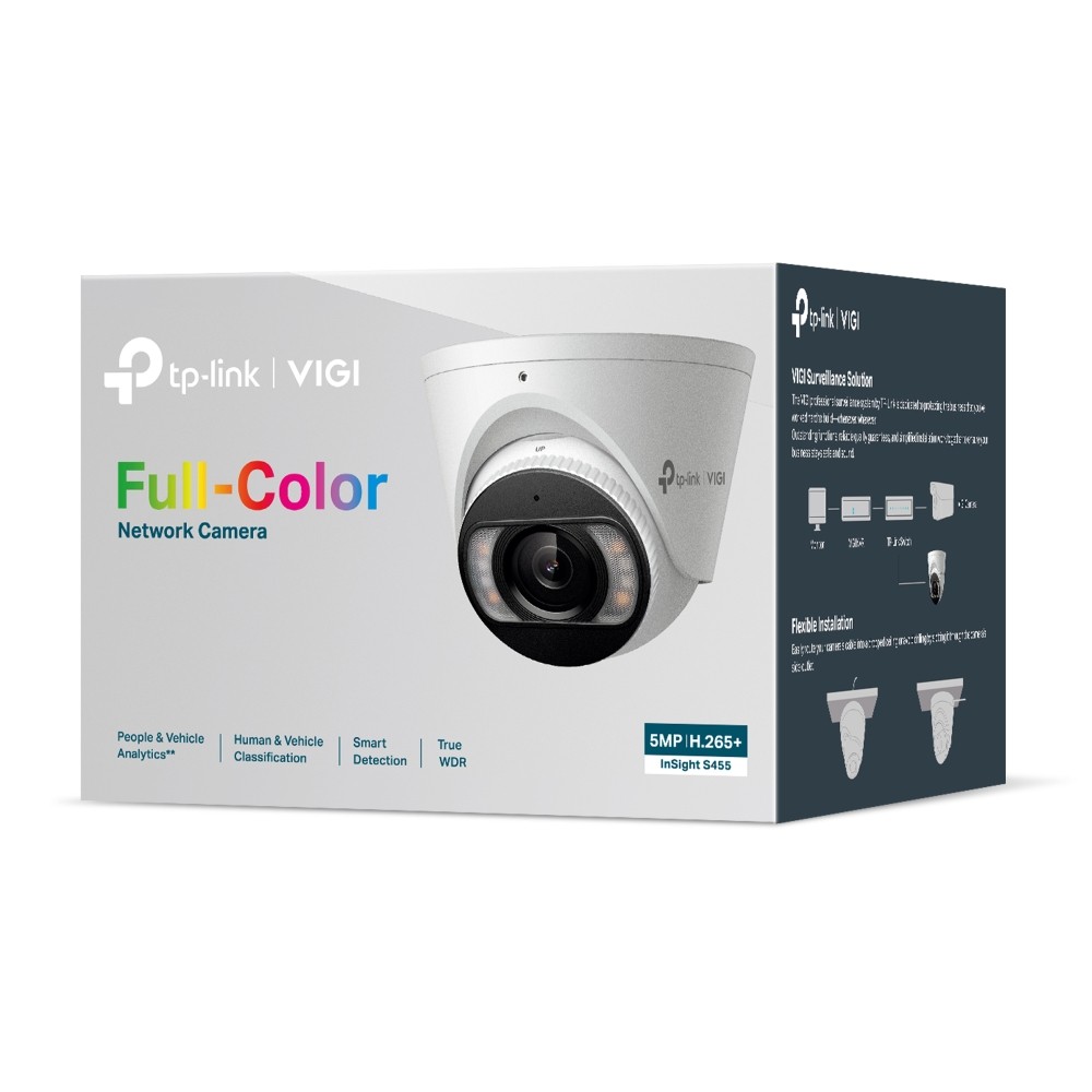 TP-Link VIGI InSight S455(4mm) 5MP Full-Colour Turret Networ - view 3