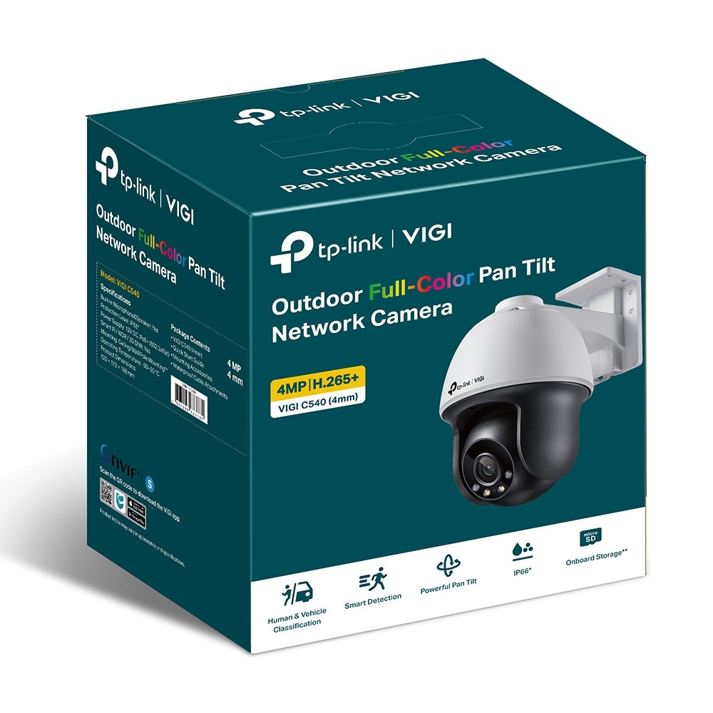 TP-Link VIGI C540(4mm) 4MP Outdoor Full-Colour Pan Tilt Netw - view 1