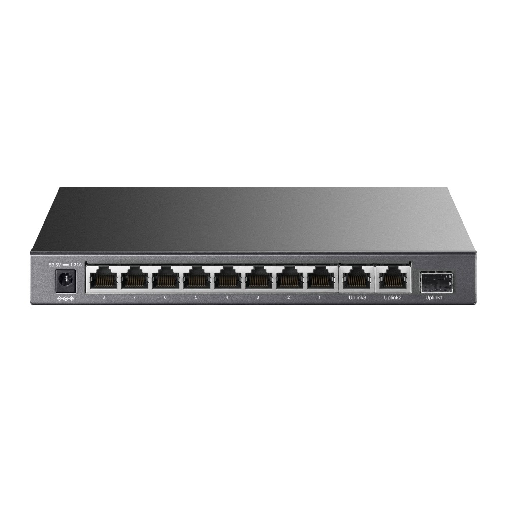TP-Link TL-SL1311P 8-Port 10/100Mbps + 3-Port Gigabit Deskto - view 1