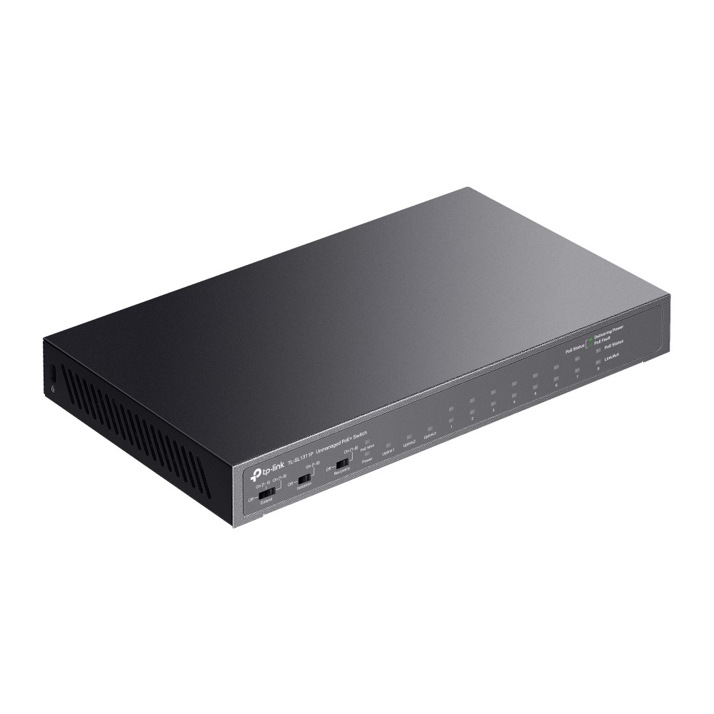 TP-Link TL-SL1311P 8-Port 10/100Mbps + 3-Port Gigabit Deskto - view 3