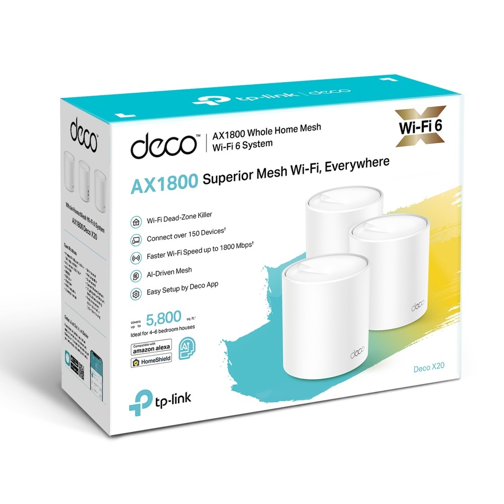 TP-Link Deco X20(3-pack) AX1800 Whole Home Mesh Wi-Fi 6 Syst - view 3