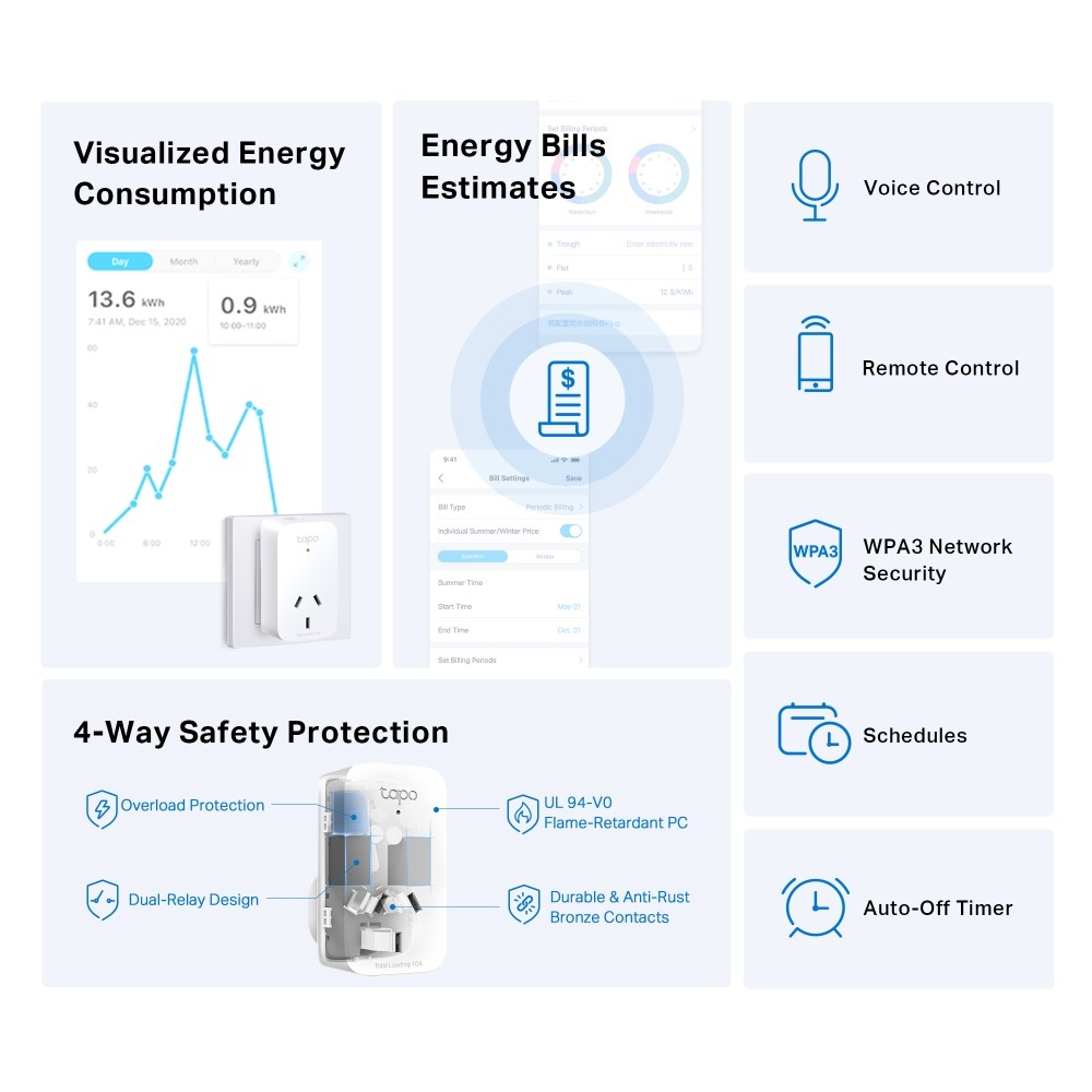 TP-Link Tapo P110 Mini Smart Wi-Fi Socket, Energy Monitoring - view 1