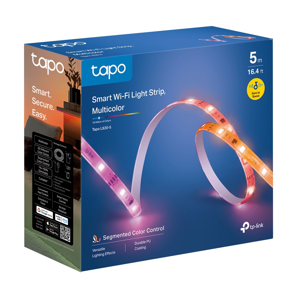TP-Link Tapo L920-5 Smart Wi-Fi Light Strip, Multicolour, 5  - view 7