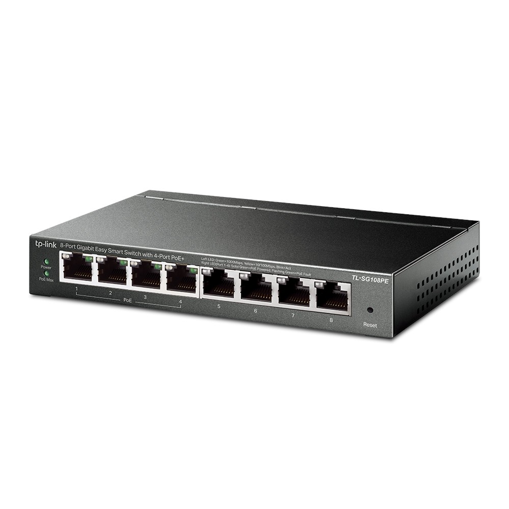 TP-Link TL-SG108PE 8-Port Gigabit Easy Smart Switch with 4-P - view 1