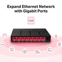 Mercusys MS108G 8-Port 10/100/1000 Mbps Desktop Switch - view 2