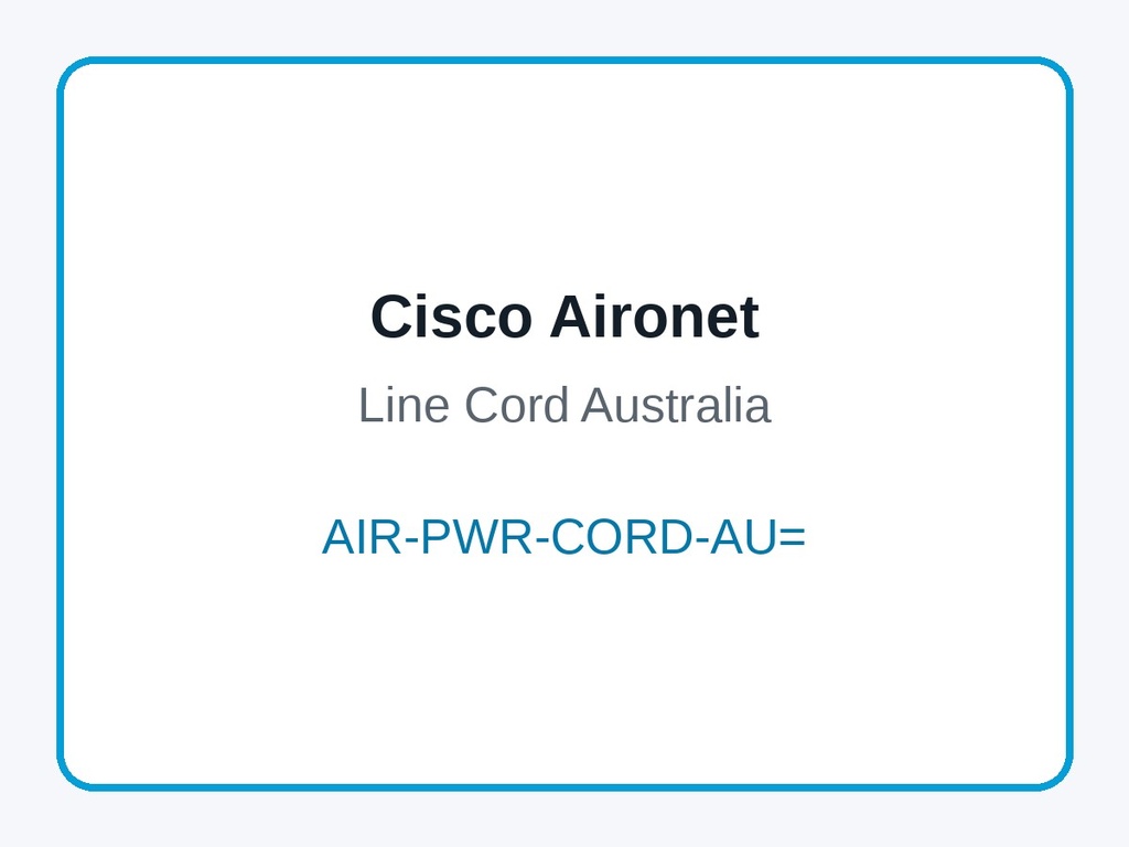 AIR-PWR-CORD-AU= 1