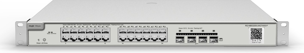 Ruijie RG-NBS3200-24GT4XS-P 24-Port Gigabit Layer 2+ Cloud Managed PoE+ Switch, 4 x 10G SFP+, 370W - view 2