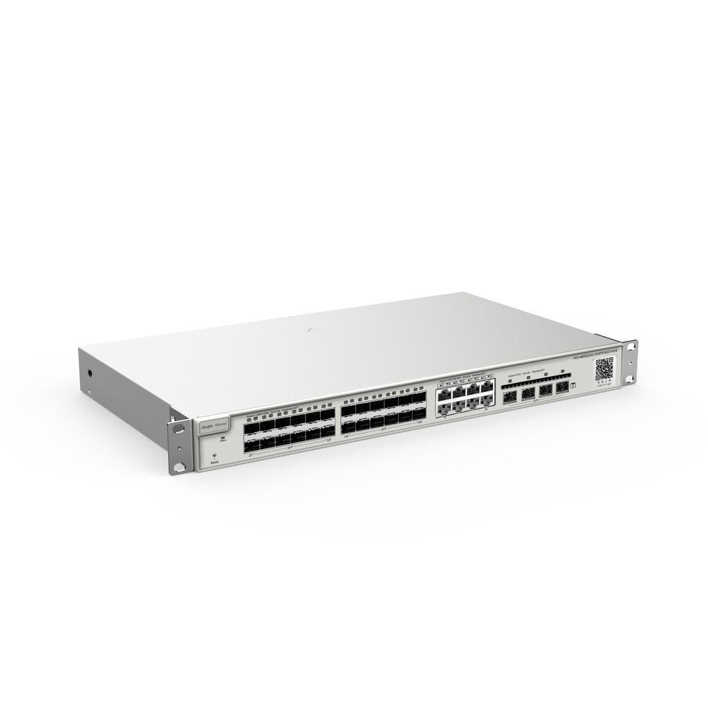 Ruijie RG-NBS5200-24SFP/8GT4XS 24-Port SFP Layer 3 Cloud Managed Switch, 8 x Combo, 4 x 10G SFP+ - view 2