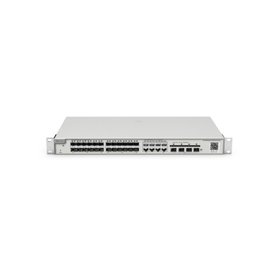 Ruijie RG-NBS5200-24SFP/8GT4XS 24-Port SFP Layer 3 Cloud Managed Switch, 8 x Combo, 4 x 10G SFP+ - view 4