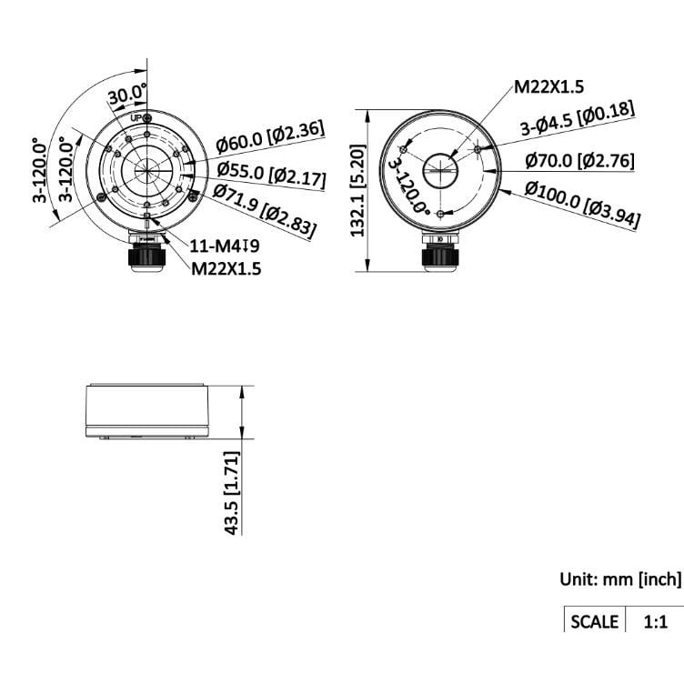 Hikvision DS-1280ZJ-XS Junction Box for Dome and Bullet Came 1