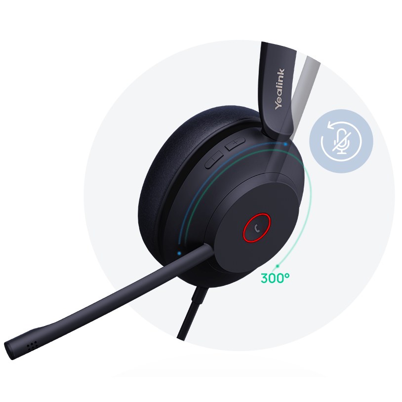 Yealink UH37-M-MS-A UH37 Mono Teams USB-A Wired Headset, Dua 1
