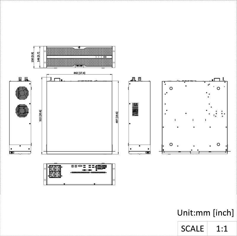 DS-96128NXI-S16R Dimension Drawing